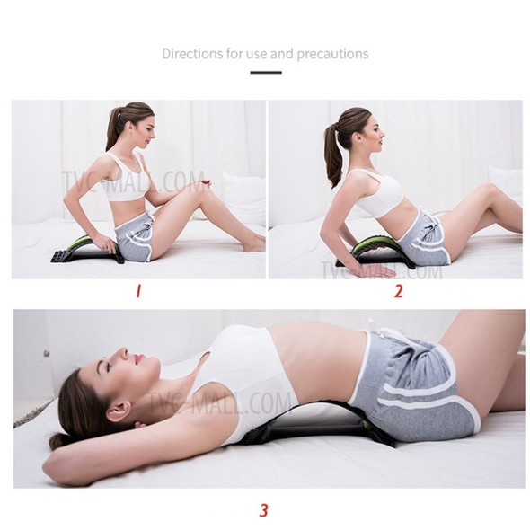 Back Massager Magic Stretcher Stretch Equipment Lumbar Support Relaxation Mate Spinal Pain Relieve Chiropractor Fitness Device - Green