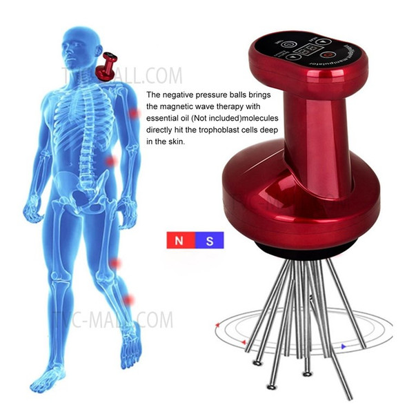 Adjustable Handheld Electric Cupping Scraping Massage Device with Heat and Negative Pressure Massager for Body Pain Relief Detoxification - USB Charging Version/9 Levels