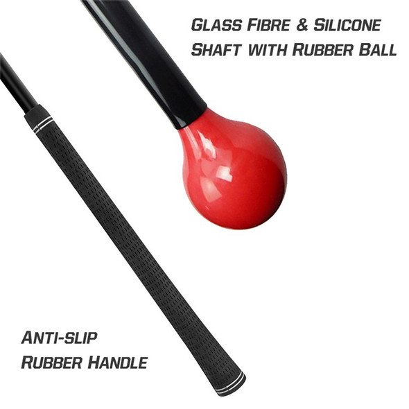 Golf Warm-up Rod Golf Swing Training Aid Practices Golf Stick for Men Women Adults - Red