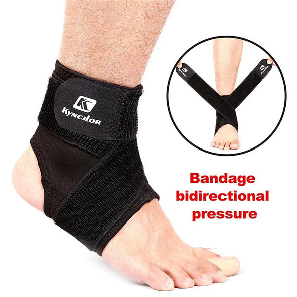 KYNCILOR Elastic Ankle Support Good Protection Sports Equipment Safety Running Basketball Ankle Brace - Black//S