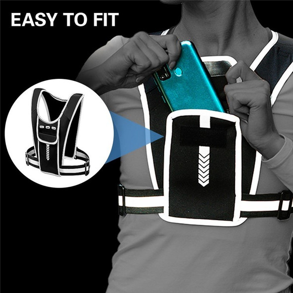Outdoor Sports Chest Bag Tactical Chest Bag Reflective Vest Workout Gear for Running Hiking Cycling