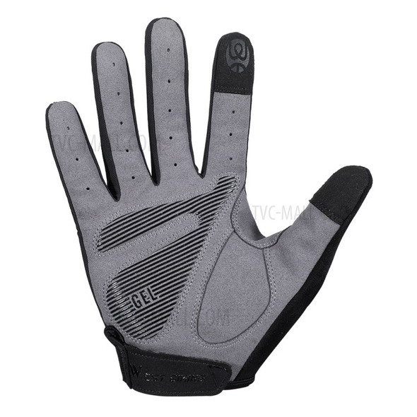 WEST BIKING Bicycle Gloves Touch Screen Reflective Anti-shock Cycling Mittens, Full Finger - M