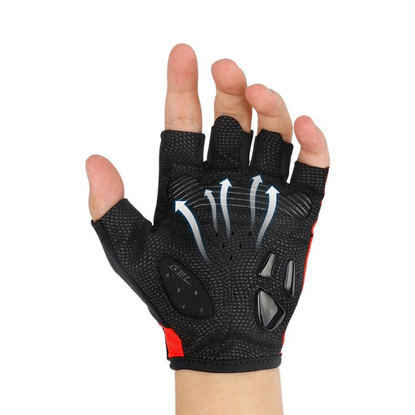 GUB S026 Half Finger Cycling Gloves Teenager Mountain Road Bike Bicycle Breathable Non-slip Gloves - Red / S