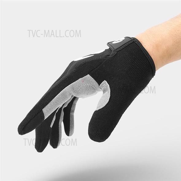 KYNCILOR AA0041 Cycling Gloves Full Finger Bike Gloves Thickened SBR Padded Shock Absorbing Touch Screen Gloves Bicycle Fitness Gloves for Men and Women - Black//M