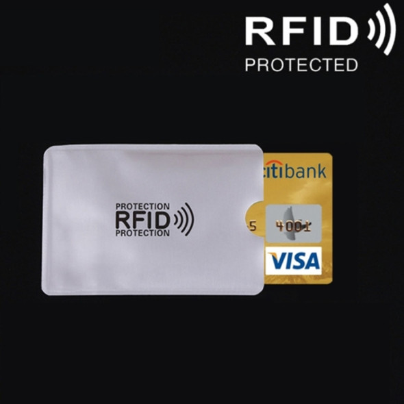 Aluminum Foil RFID Blocking Credit Card ID Bank Card Case Card Holder Cover, Size: 9.1*6.3cm