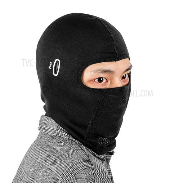 WEST BIKING Winter Thermal Cycling Headgear Windproof Mask Scarf with Reflective Glasses Hole - Black