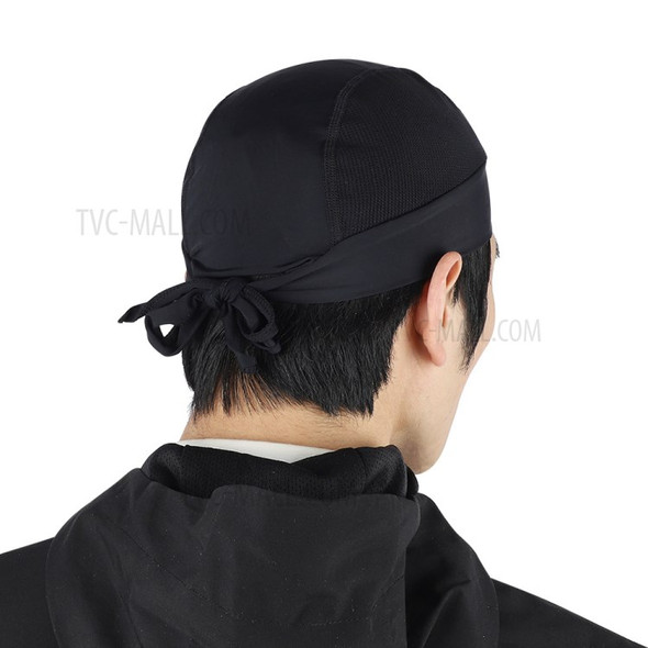 WEST BIKING Bicycle Cap Summer Anti-UV Pirate Head Scarf for Outdoor Sports - Tie Rope/Black