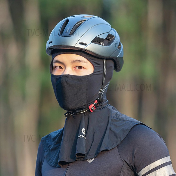 ROCKBROS YPP035 Summer Outdoor Anti-UV Ice Silk Balaclava Face Cover Breathable Sun Protection Neck Gaiter Scarf - Black