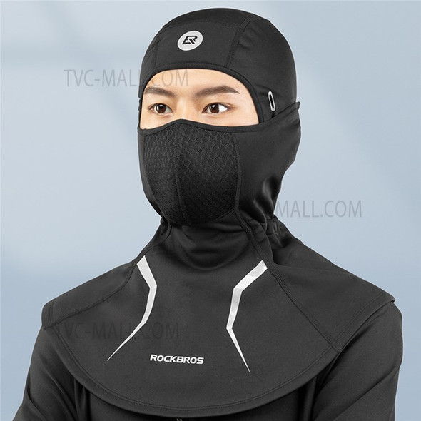 ROCKBROS YPP042 2 in 1 Detachable Fleece Lined Head Scarf + Balaclava Face Mask with Filter for Winter Motorcycle Cycling