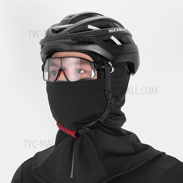 ROCKBROS 13420046001 Windproof Motorcycle Cycling Head Scarf Winter Fleece Lined Balaclava Long Face Mask with Replaceable Filter - S