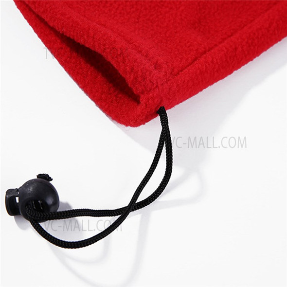 Outdoor Winter Warm Polar Fleece Magic Scarf Neck Gaiter Cycling Bandana Headwear Face Cover - Wine Red