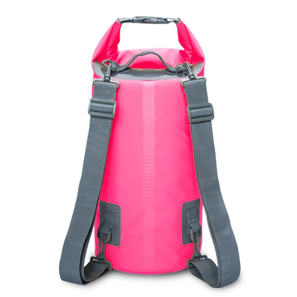 Outdoor Waterproof Dry Dual Shoulder Strap Bag Dry Sack, Capacity: 5L (Pink)