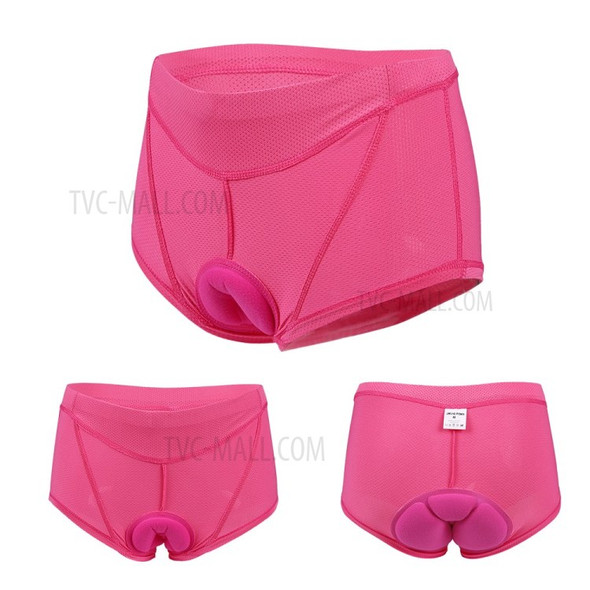 Women Cycling Underwear Gel 3D Padded Pants Bike Bicycle - Rose/Size: XXL