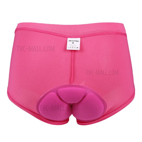 Women Cycling Underwear Gel 3D Padded Pants Bike Bicycle - Rose/Size: XXL