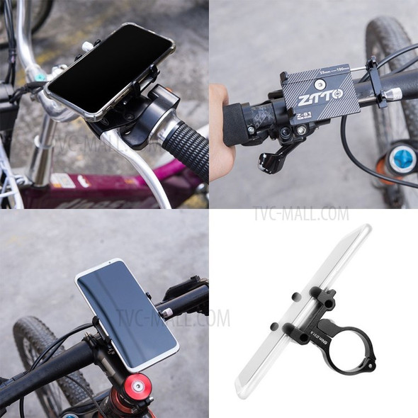 Aluminum Alloy Cycling Bike Phone Holder Motorcycle MTB Road Bike Handlebar - Black