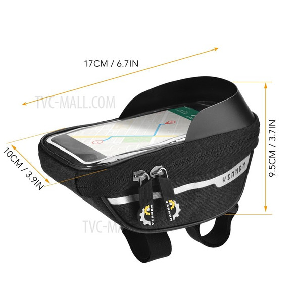 Bicycle Phone Mount Bags Waterproof Front Frame Top Tube Bag