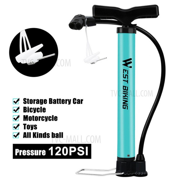 WEST BIKING 120PSI Metal Cycling Bicycle Pump Air Inflator Road MTB Bike Tire Pump