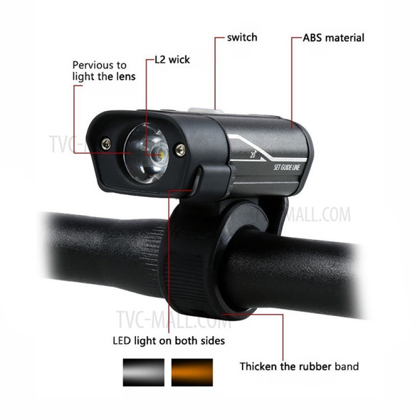 5 Modes Bicycle Headlight USB Rechargeable Aluminum Alloy Warning Light Waterproof Bike Front Light