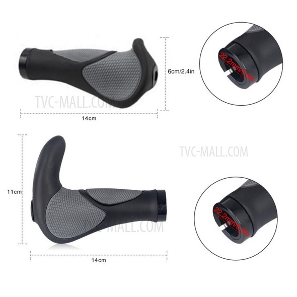 Shockproof Bike Handlebar Grips 22.2mm Ergonomic Bicycle Grips Non-Slip Soft Rubber Handlebar Cover End - Type A