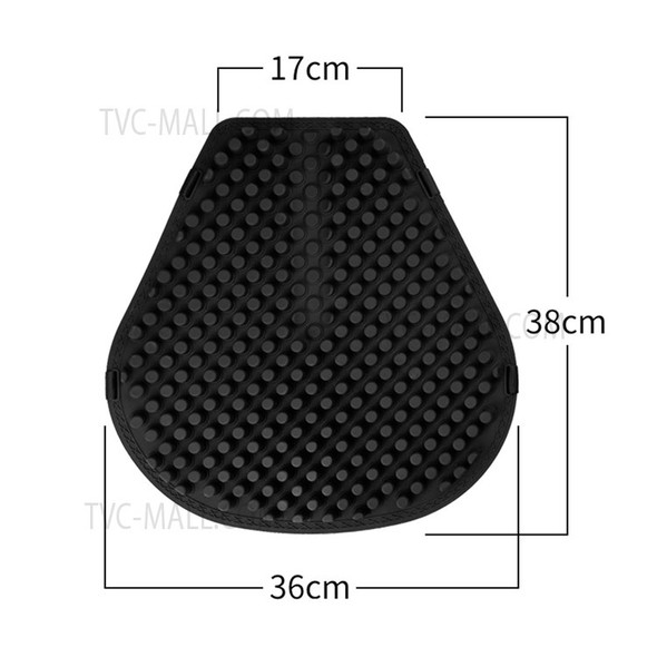 Motorcycle Seat Massage Cushion Waterproof Silicone Pressure Relief Motorcycle Cushion Pad for Sports Cruiser Touring - Black