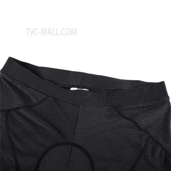 Men Bike Padded Shorts with Anti-Slip Leg Grips Cycling 3D Padded Underwear Bicycle Padding Riding Shorts - Black/XL