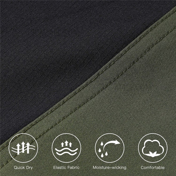 ARSUXEO Men Loose Fit Cycling Shorts Breathable Quick Drying Outdoor Sports Running Bike Riding Casual Shorts - Army Green/XL