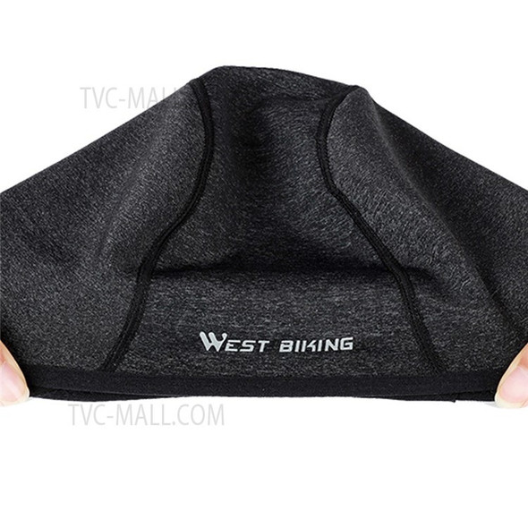 WEST BIKING Winter Cycling Cap Windproof Thermal Fleece Running Outdoor Fleece Sports Cycling Hat - Black