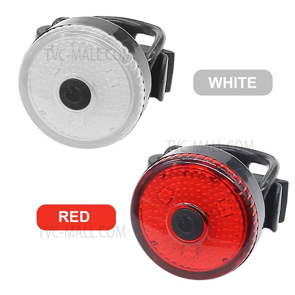 Bike Light USB Rechargeable Rear LED Light LED Bicycle Rear Tail Light with 3 Lighting Modes - Red