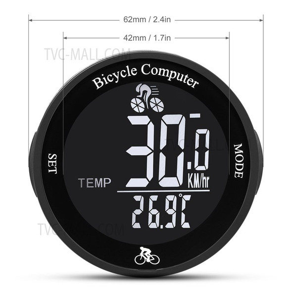 Waterproof Wireless Bike Computer Multi-Functional LCD Screen Bicycle Odometer Cycling Speedometer Mountain Bike Speedo Meter - Style 2