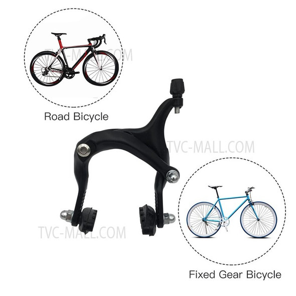 Aluminum Bike U Brake Caliper Front/Rear Long Arm Clip Bicycle Caliper - Black/Rear