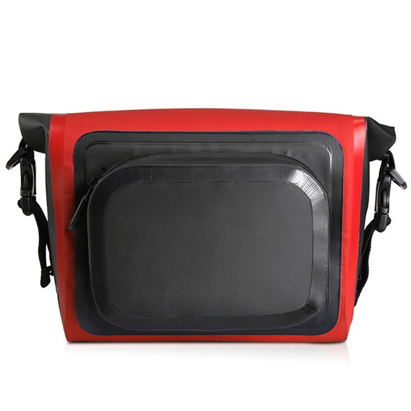 Waterproof Bike Bag Large Capacity Multifunctional Front Bicycle Bag Cycling Handlebar Pannier MTB Bike Phone Holder Road Bicycle Storage Bag - Red