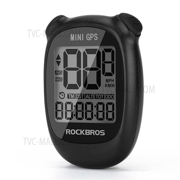 ROCKBROS 29210030001 Mini GPS Bike Computer Cycling Code Table with Backlight Display - Black