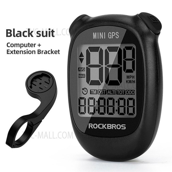 ROCKBROS 29210030001 Mini GPS Bike Computer Cycling Code Table with Backlight Display - Black