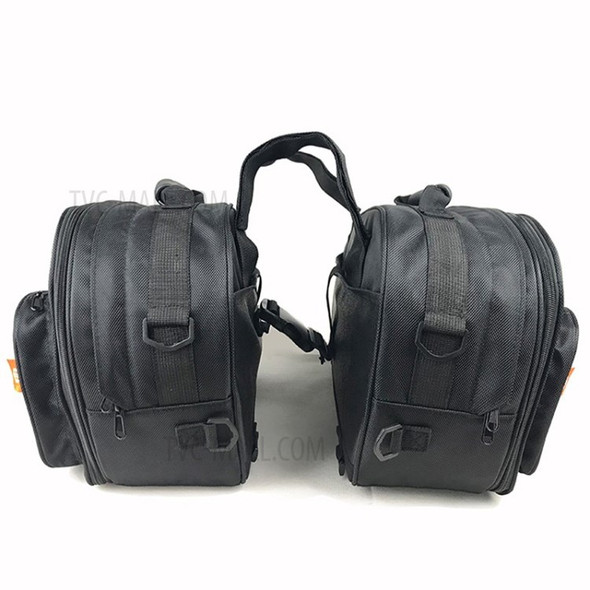 1 Pair Motorcycle Scooter Pannier Saddlebag Luggage Saddle Storage Bag with Rain Cover