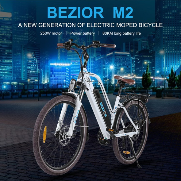 BEZIOR M2 Aluminum Alloy Electric Scooter 7 Speed Gear E-Bike with 12.5AH Lithium Battery