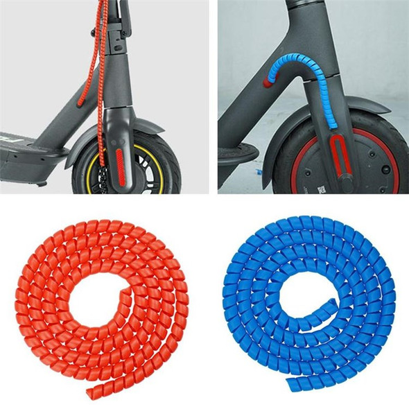 For Xiaomi M365/M365 Pro 100cm E-bike Scooter Cable Winder Protector Wire Protection Winding Wrap Pipe - White