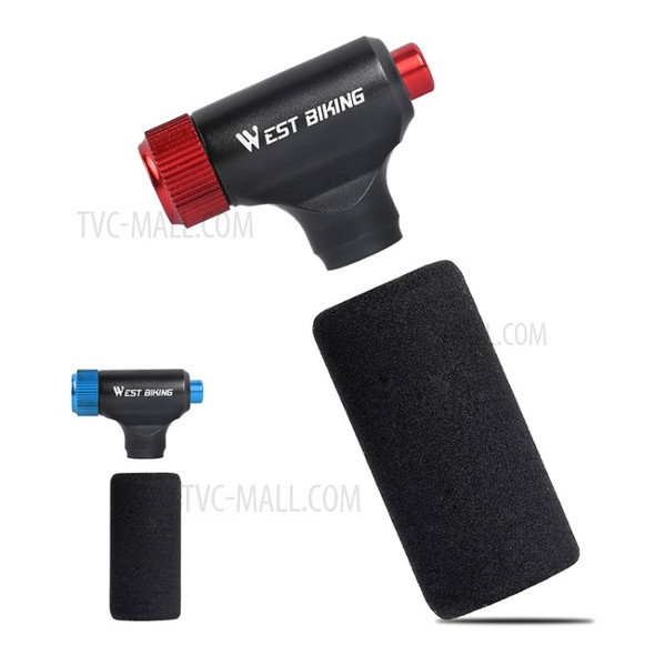 WEST BIKING Bicycle Carbon Dioxide CO2 Mini Inflator Inflatable Pump - Red