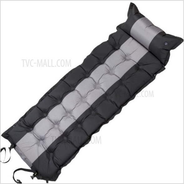 Outdoor Automatic Inflatable Cushion Travel Camping Moisture-proof Sleeping Pad - Black/Grey