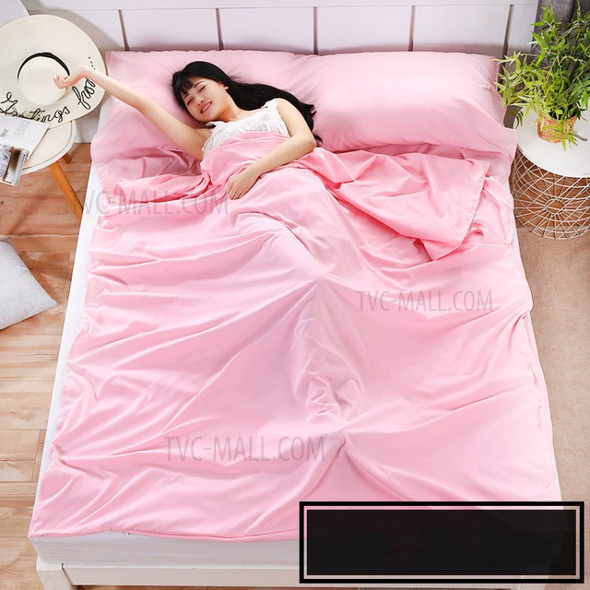 80*210cm Single Person Adult Travel Ultra Light Portable Bed Sheet Sleeping Bag - Pink