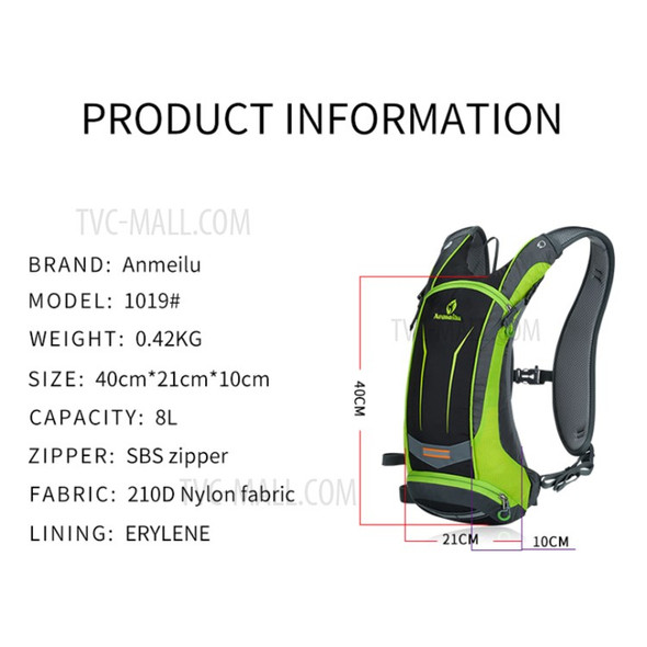 ANMEILU Sport Backpack Large Capacity Hiking Backpack Casual Style Riding Shoulders Bag Backpack - Green