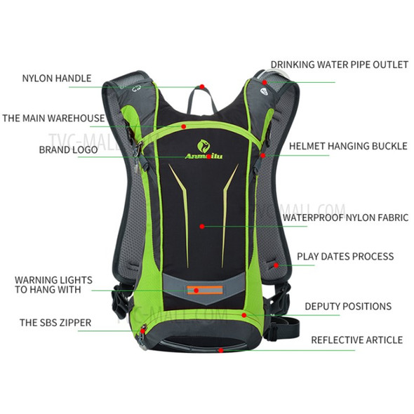 ANMEILU Sport Backpack Large Capacity Hiking Backpack Casual Style Riding Shoulders Bag Backpack - Green