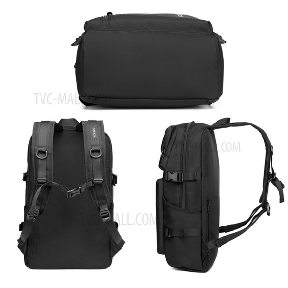 OZUKO Laptop Backpack Travel Backpack Business Durable Waterproof Backpack Shoulders Bag - Black