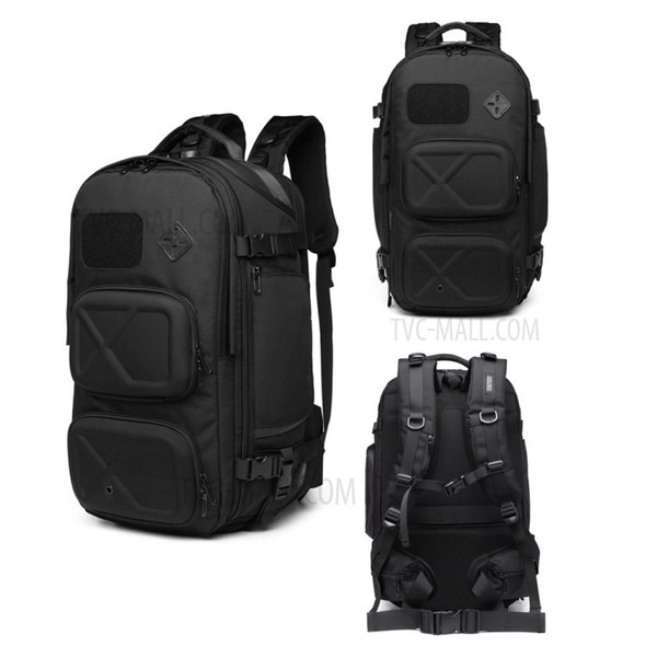 OZUKO Men's Shoulders Backpack Laptop Backpack Outdoor Travel Backpack Business Durable Waterproof Backpack Daypack - Black