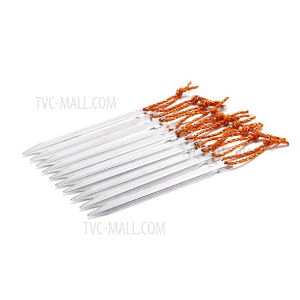 4Pcs/Set AOTU AT6535 Aluminum Alloy Triangular Shape Tent Nail Peg Tent Stake - Random Color