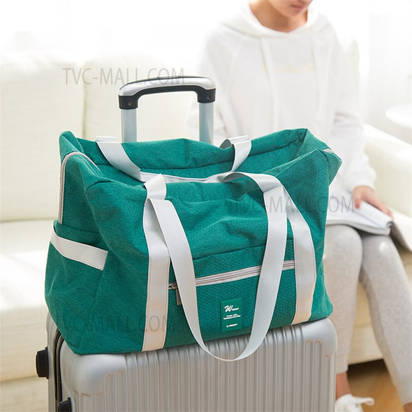 WEEKEIGHT Portable Folding Travel Storage Bag Large Capacity Tote Luggage Sports Duffle for Suitcase - Green