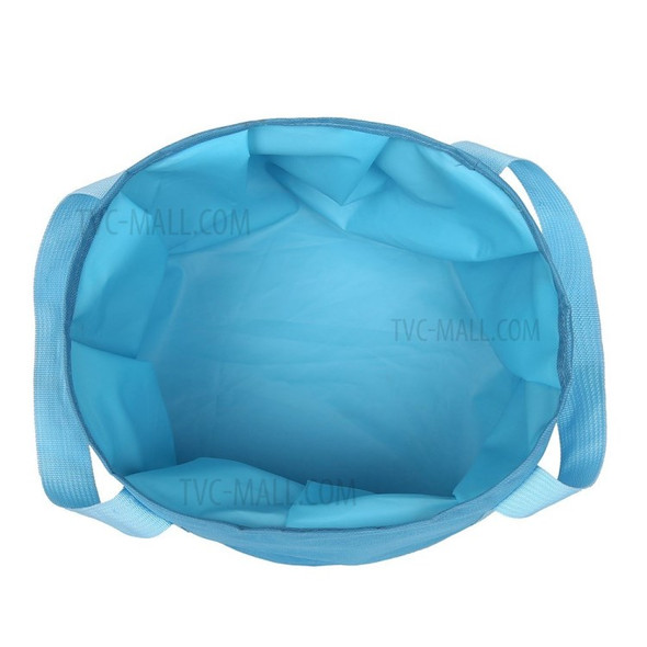 Portable Collapsible Folding Travel Camping Water Container Wash Basin - Blue