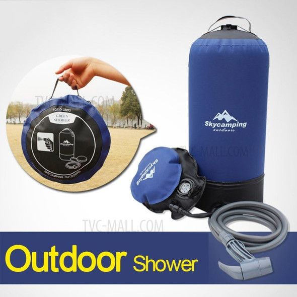 AOTU 11L Lightweight PVC Pressure Shower Inflatable Shower for Outdoor Camping Bathing - Grey