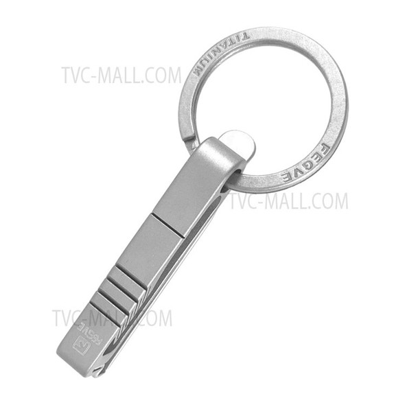 Portable Lightweight Titanium Alloy Key Chain Hook Men Waist Belt Key Ring Holder - Style A