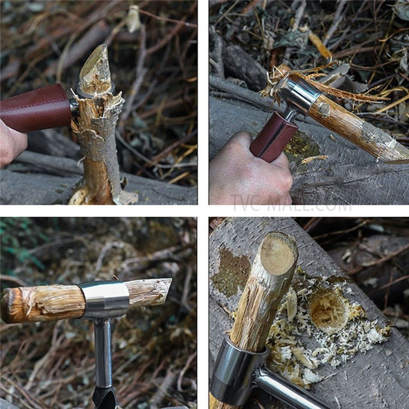 Outdoor Survival Tool Scotch Eye Wood Auger Drill Bit Stainless Steel Manual Auger Hole Maker for Camping Hiking