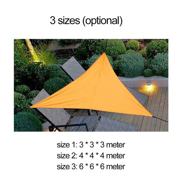 Polyester Durable Outdoor Triangular Sunshade Sail - Sky Blue/3x3x3m